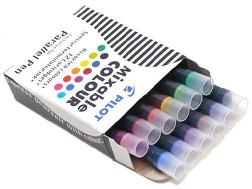 Pilot Parallel Pen 12 cartridges Mixable Color - Cartucce